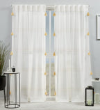 Exclusive Home Curtains EH8464-03-2-84H Demi Light Filtering Hidden Tab Top Curtain Panel Pair, 54x84, Yellow