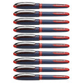 Rediform PSY183002-10 0.6 mm Schneider One Business Rollerball Pen44; Red - Pack of 10