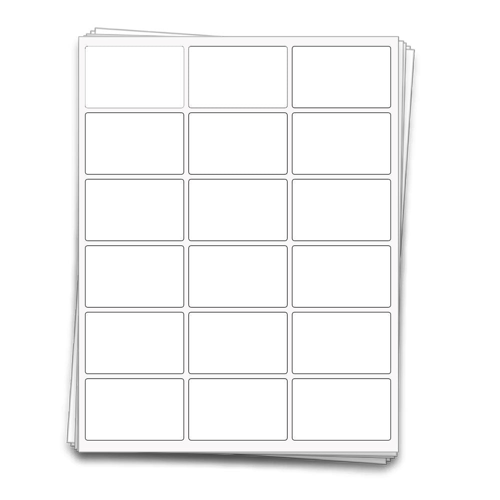 180 Mini Candy Bar Labels, 2.5 X 1.563 In. - Uncoated White For Inkjet And Laser Printers