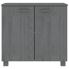 vidaXL HAMAR Wooden Sideboard in Dark Gray - Solid Pine Wood and MDF Construction, Compact Size and Practical Storage Space for Home Decor. Warning: Product Complies with California Proposition 65.