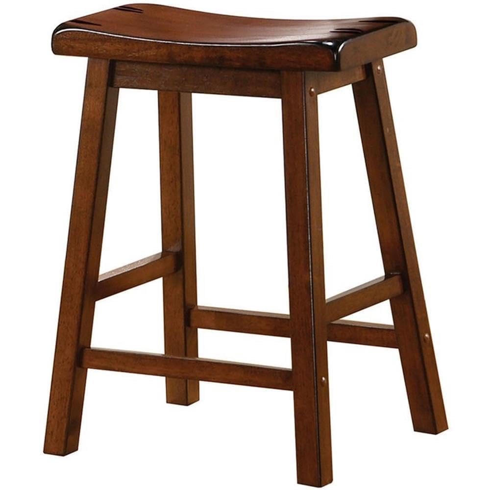 Wooden Counter Height Stools Chestnut (Set Of 2)