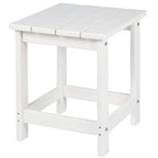 Lzrs Adirondack Square Side Table, Pool Composite Patio Table,Hdpe End Tables For Backyard,Pool, Indoor Companion, Easy Maintenance & Weather Resistant(White)