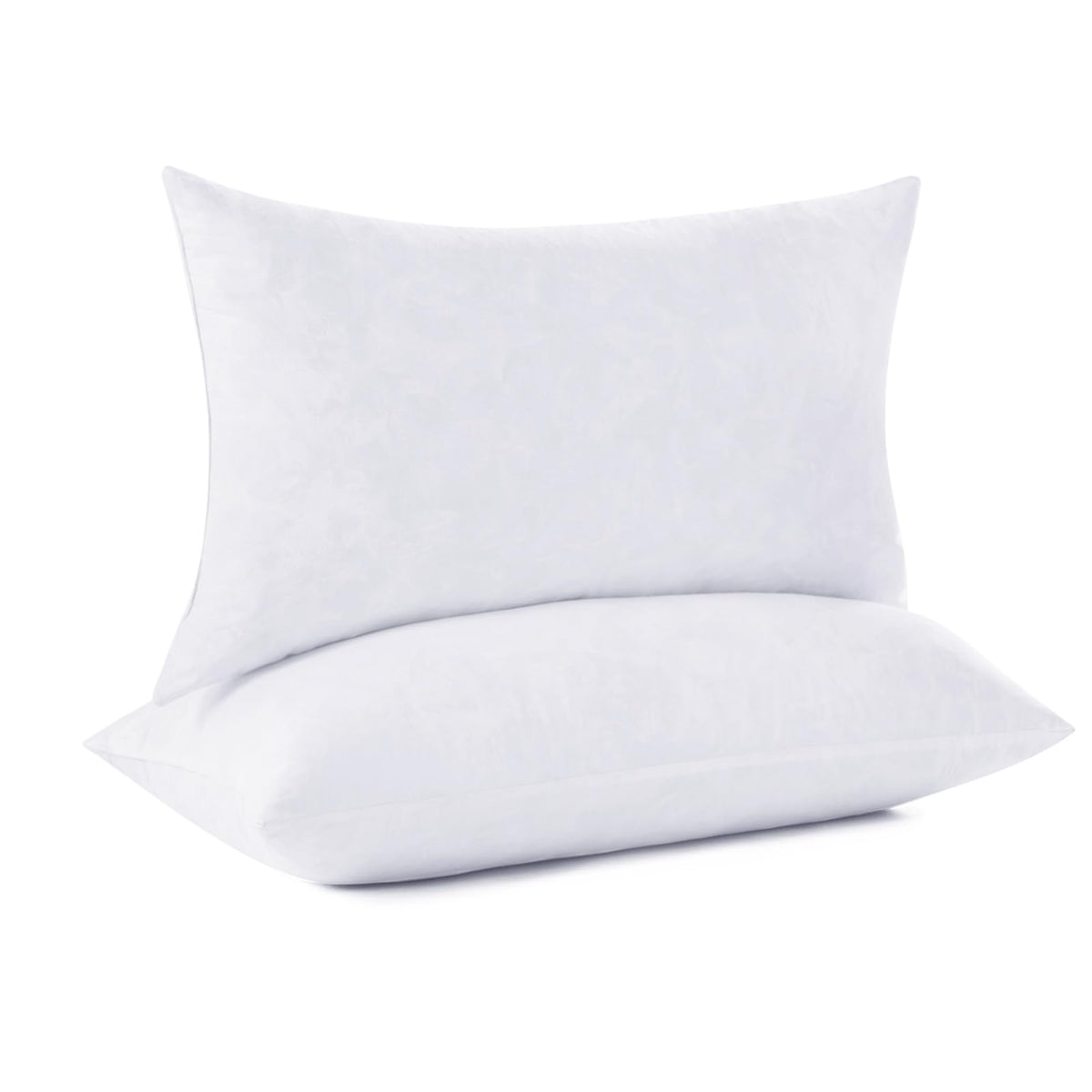 Downcool 100% Cotton Stuffer Throw Pillow Insert Set Of 2, Rectangle Down And Feather Filled Decorative Bed Sofa Insert, 12X20 I