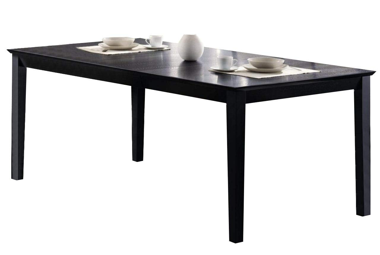 Coaster Home Furnishings Louise Rectangular Dining Table With 18-Inch Leaf Black (101561)