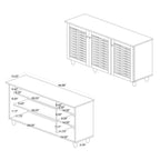 Baxton Studio Winda Modern and Contemporary Oak Brown Finished Wood 3-Door Shoe Cabinet