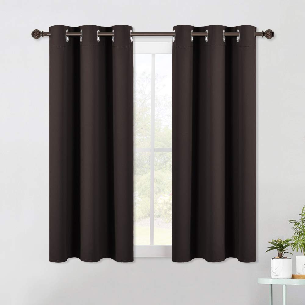 Nicetown Living Room Blackout Draperies Curtains, Energy Smart Thermal Insulated Solid Grommet Blackout Curtains/Drapes Window P