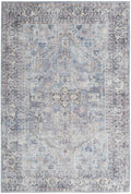 HomeRoots 522535 8 x 10 ft. Gray Floral Power Loom Distressed Rectangle Traditional Area Rug