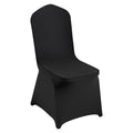 Vevor 30 Pcs Flat-Front Chair Covers Polyester Spandex Chair Cover Stretch Slipcovers, Wedding, Holiday, Banquet, Party, Celebration, Dining, Black