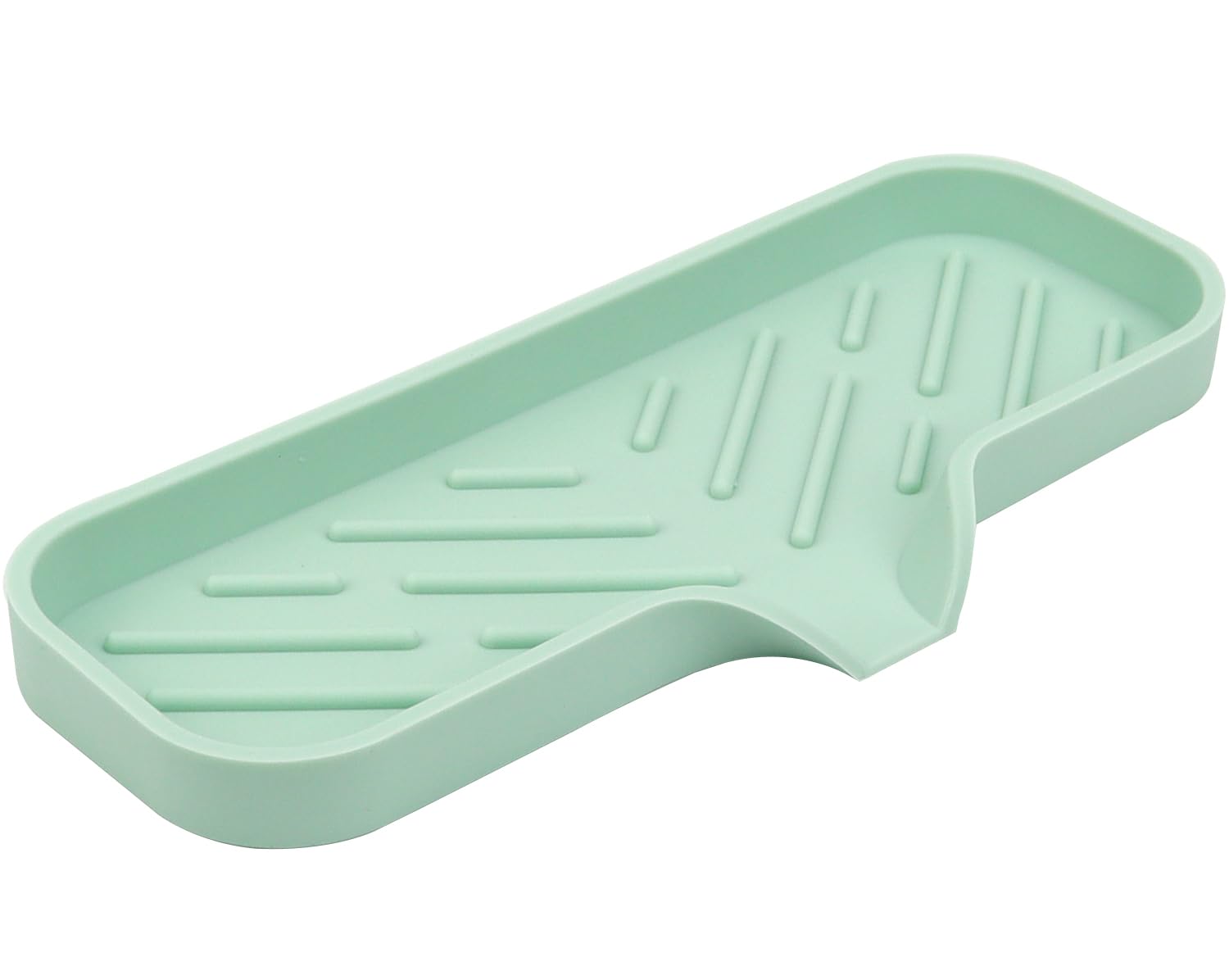 YASMEN Silicone Bathroom Soap Dishes, Sink Sponge Holder for Kitchen, Rubber Soap Dish with Drain, Shower Soap Sponge Tray, Sink