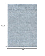 Safavieh Courtyard Collection 6'7' X 9'6' Grey/Blue Cy8235 Indoor-Outdoor Waterproof Easy-Cleaning Patio Backyard Mudroom Area-Rug