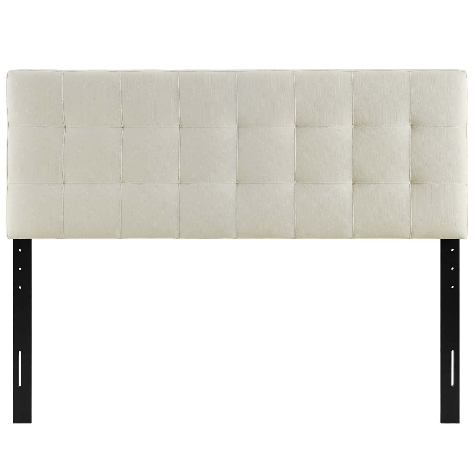 Modway Lily Tufted Linen Fabric Upholstered King Headboard in Ivory