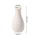Unbreakable Vase For Flowers, Ceramic Look Plastic Vase For Home Decor, Living Room, Table (Seashell White)
