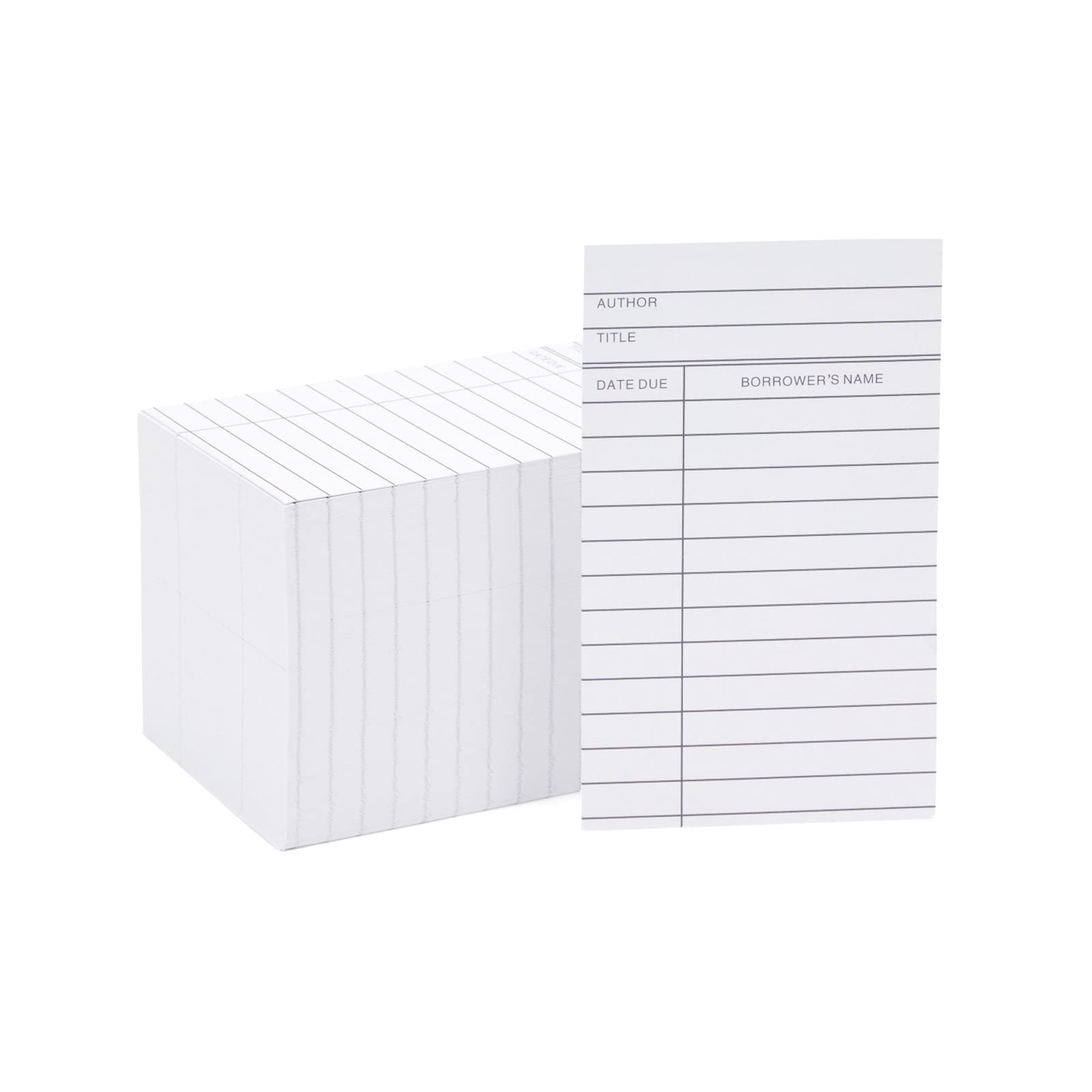 Library Checkout Cards, Due Date Note Cards For Record Keeping (3X5 In, 250 Pack)