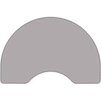 Flash Furniture Wren 48''W x 72''L Kidney Grey Thermal Laminate Activity Table - Standard Height Adjustable Legs