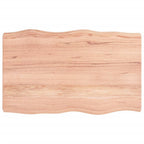 vidaXL Table Top - Light Brown, 31.5"x19.7"x(0.8"-2.4"), Solid Oak Wood, Treated & Varnished, Handmade Live Edge, for Home or Commercial Application