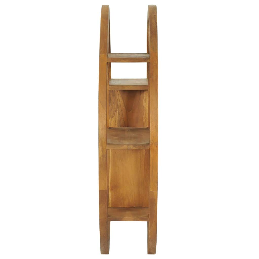 vidaXL Solid Teak Yin Yang Wall Shelf - Ample Storage, Unique Wood Grains, Ideal for Living Room, Bedroom, Office