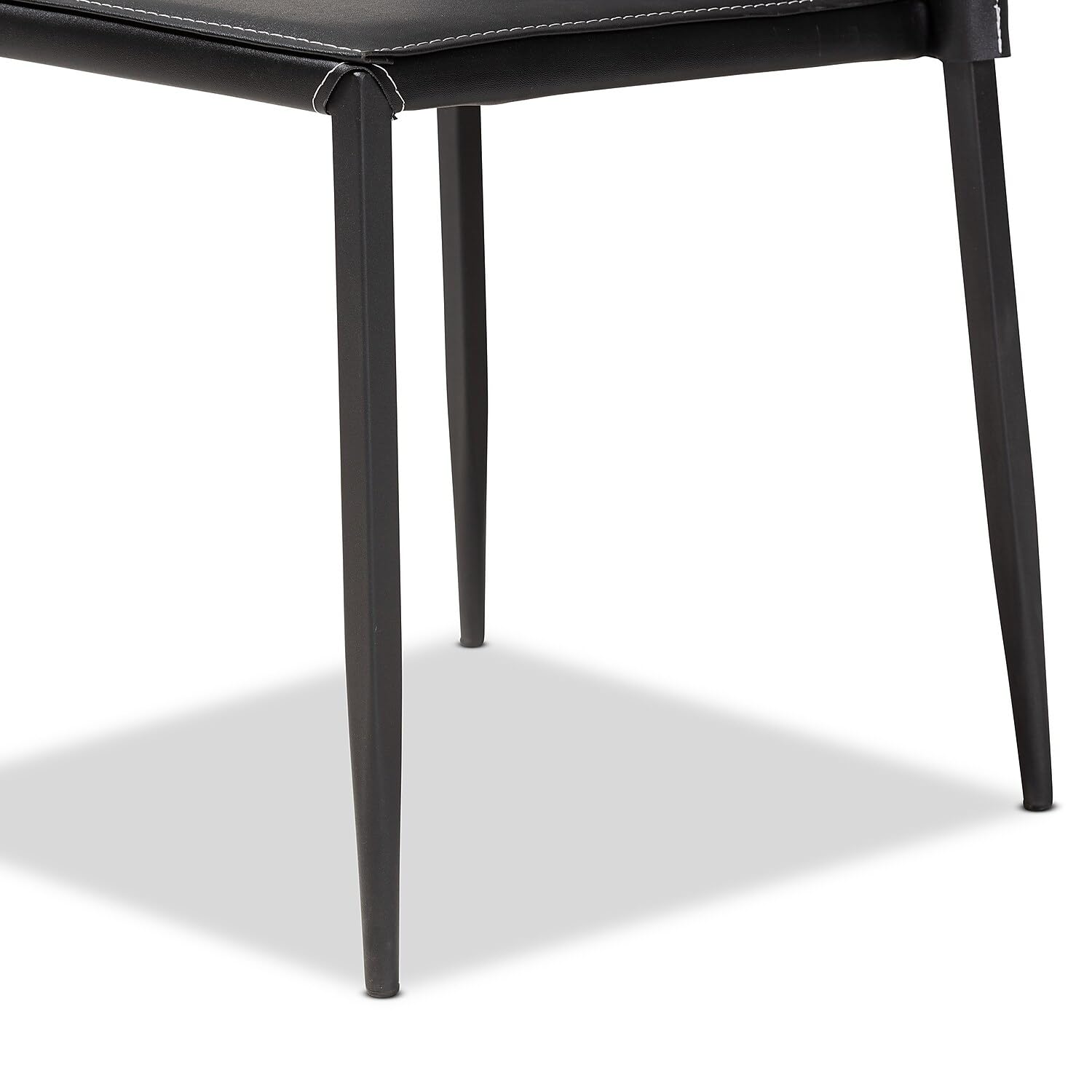 Baxton Studio Pascha Modern and Contemporary Black Faux Leather Upholstered Dining Chair