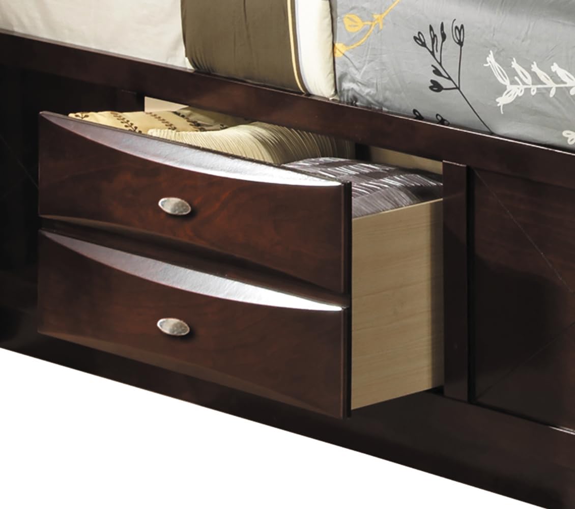 Acme Ireland Full Bed with Storage in Espresso