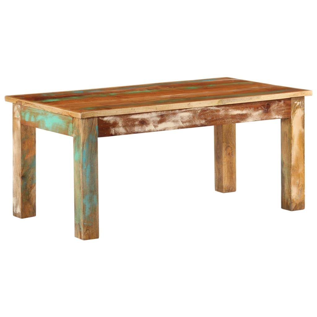 vidaXL Coffee Table - Retro, Solid Reclaimed Wood, Robust, Handmade, Ideal for Living Room/Dining Room/Bedroom/Office - 39.4&quot;x21.7&quot;x17.7&quot;