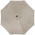 Ontheway 11Ft Patio Umbrella Enhanced Replacement Canopy Market Table 8 Ribs Umbrella Canopy (11Ft, Beige)