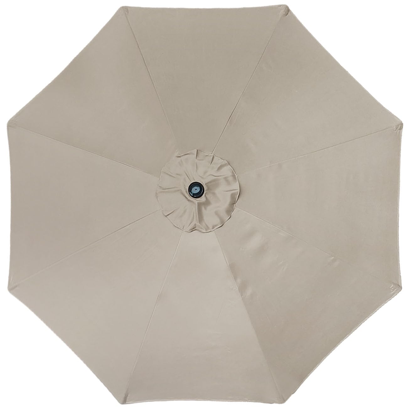 Ontheway 11Ft Patio Umbrella Enhanced Replacement Canopy Market Table 8 Ribs Umbrella Canopy (11Ft, Beige)