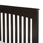 Baxton Studio Hevea Solid Wood Platform Bed with Guest Trundle Bed Twin/Dark Brown/Contemporary