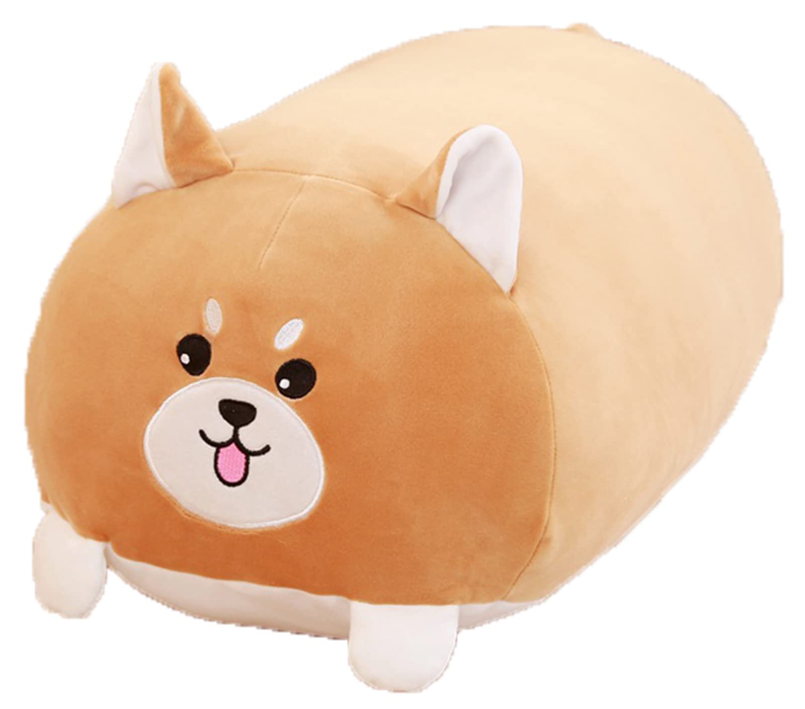 Tongsong 8 Inch Long Plush Shiba Inu Stuffed Animal Shiba Inu Hugging Pillow Cuddly Shiba Inu Pillow Plushies Toy Huggable Anime