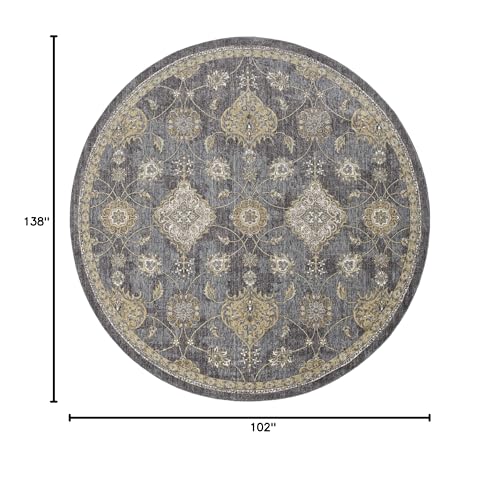 HomeRoots Natural Wool 9'x12' Oatmeal Beige Hand Woven Herringbone with Braided Fringe Indoor Area Rug
