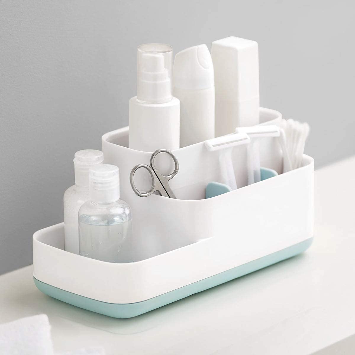 Juzr / Bathroom Countertop Organizer Tray, Toothbrush Holder Bathroom Organizers & Storage, Cosmetic Organizer for Bathroom & Va
