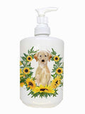 Caroline's Treasures CK2919SOAP Yellow Labrador Retriever in Sunflowers Ceramic Soap Dispenser Hand Soap Dispenser Pump Bottles 
