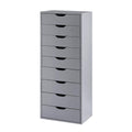 Naomi Home 9 Drawer Dresser For Bedroom, Stylish Tall Dressers, Storage Shelves, Small Dresser For Closet, Makeup Dresser With 200 Lbs Capacity - Gray