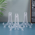 Artliving 6 Inch Clear Plastic Easels Or Stand/Plate Holders To Display Pictures Or Other Items At Weddings, Home Decoration, Bi