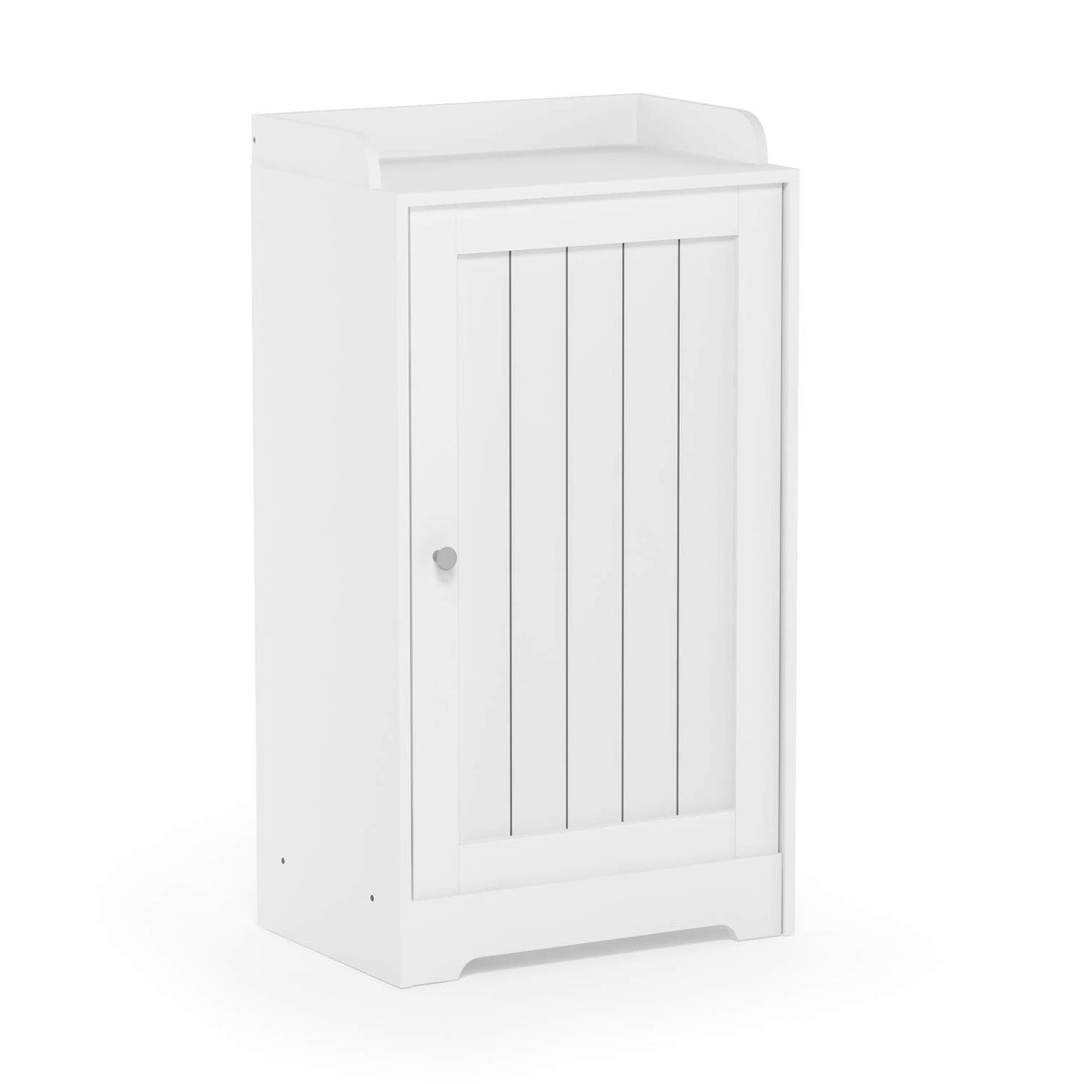 Furinno Indo Standing Louver Door Cabinet, White