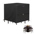 Loenel Outdoor Wicker Table Cover, Waterproof For 5-Piece Square Patio Bar Height Table & Chair Set - 60'L X 60'W X 38'H