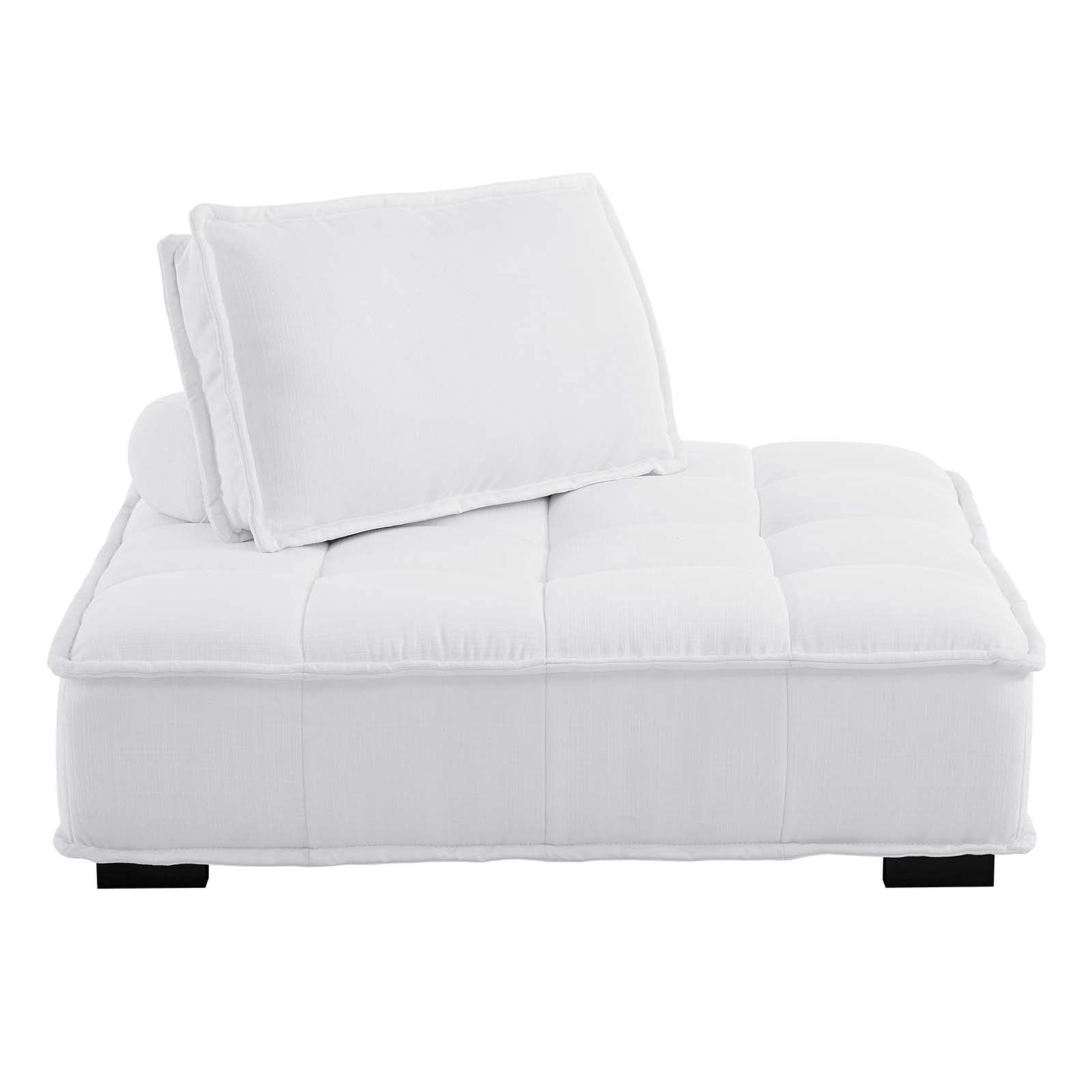 Modway Saunter Tufted Fabric Armless Chair, White