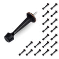 Homotek 20 Pack Heavy Duty Solid Rigid Door Stop With Soft Rubber Tip, Zinc Die Cast Door Stopper Protect Wall & Door, Oil Rubbe