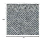 HomeRoots 108 X 156 Denim Wool Rug