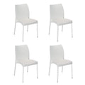 Nilkamal Plastic Chair For Cafe |Set Of 4 | 3 Year Warranty | For Home, Living Room, Outdoor | Milky White Colour | Ns07Ss