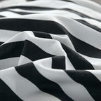 Karever White And Black Striped Comforter Set Full/Queen Soft Durable Striated Bedding Set Ticking Quilts For Girls Boys Hotel Q