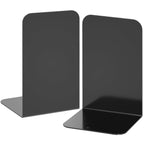 Vfine Bookends 1 Pair, Bookends For Shelves, Metal Black Book Ends For Shelves, Book Ends For Heavy Books, Book Shelf Holder For