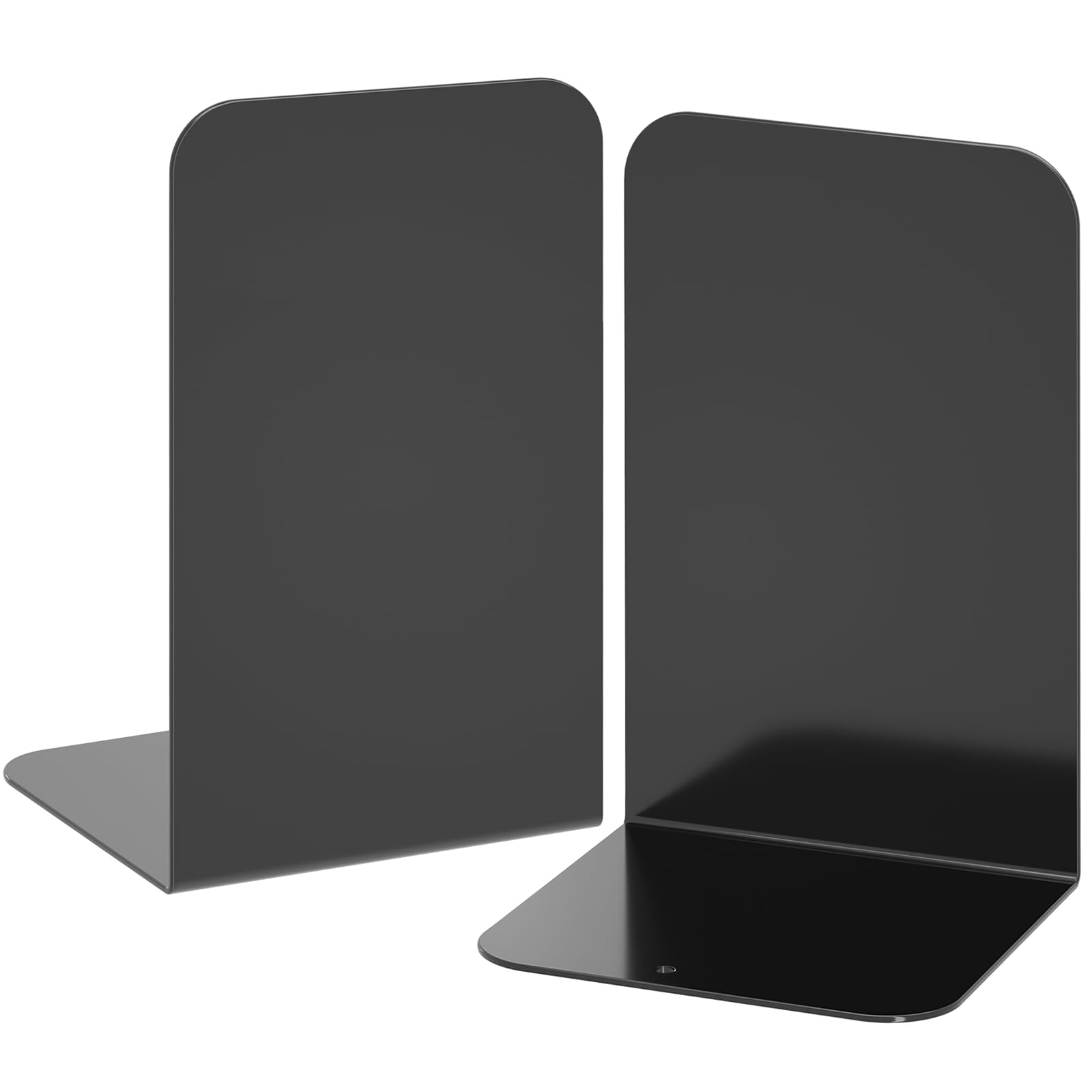 Vfine Bookends 1 Pair, Bookends For Shelves, Metal Black Book Ends For Shelves, Book Ends For Heavy Books, Book Shelf Holder For