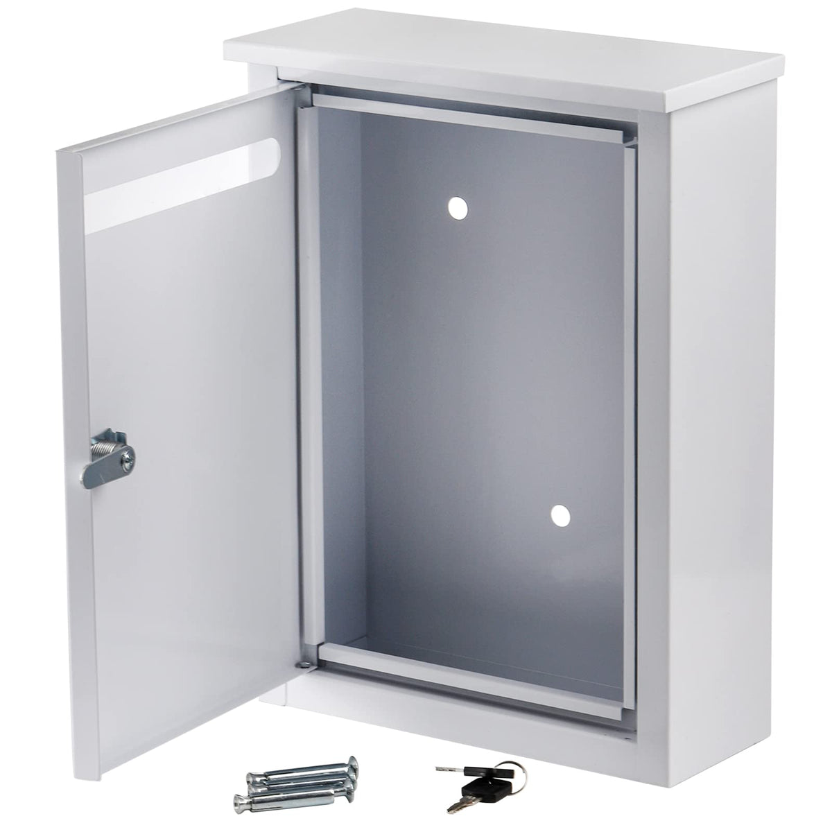 Fasmov Metal Drop Box, Suggestion Box, Inter-Office Mailbox, Safe Lock Box, Ballot Box, Donation Box,10.2 X 3.9 X 14.2 Inches