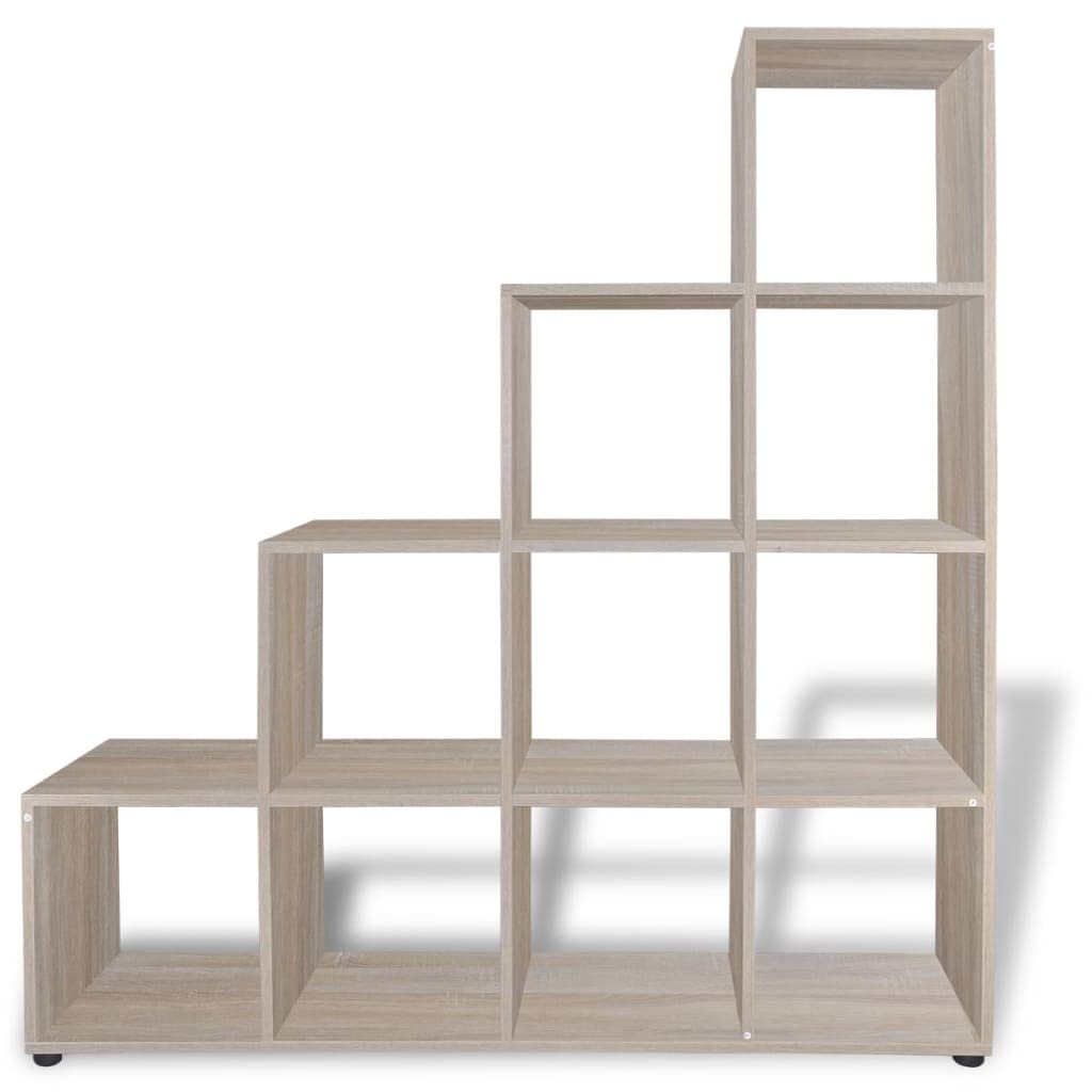 vidaXL Bookcase/Shelf, Storage Unit with Compartment, Book Shelf Living Room Indoor Living Room, 142 cm, Oak Colour