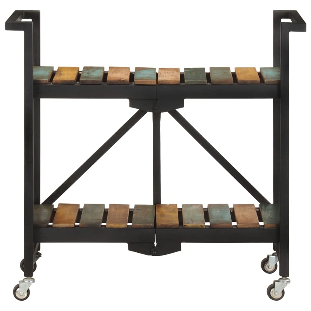 vidaXL Kitchen Trolley 34.2&quot;x14.2&quot;x31.9&quot; Solid Reclaimed Wood