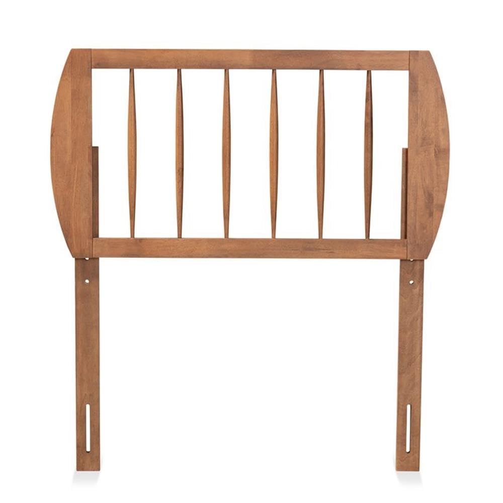 Baxton Studio Norman Modern and Contemporary Transitional Ash Walnut Finished Wood Twin Size Headboard