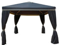 Impact Canopy 10' X 10' Gazebo Canopy Tent With Mosquito Netting And Sidewalls, Dark Gray