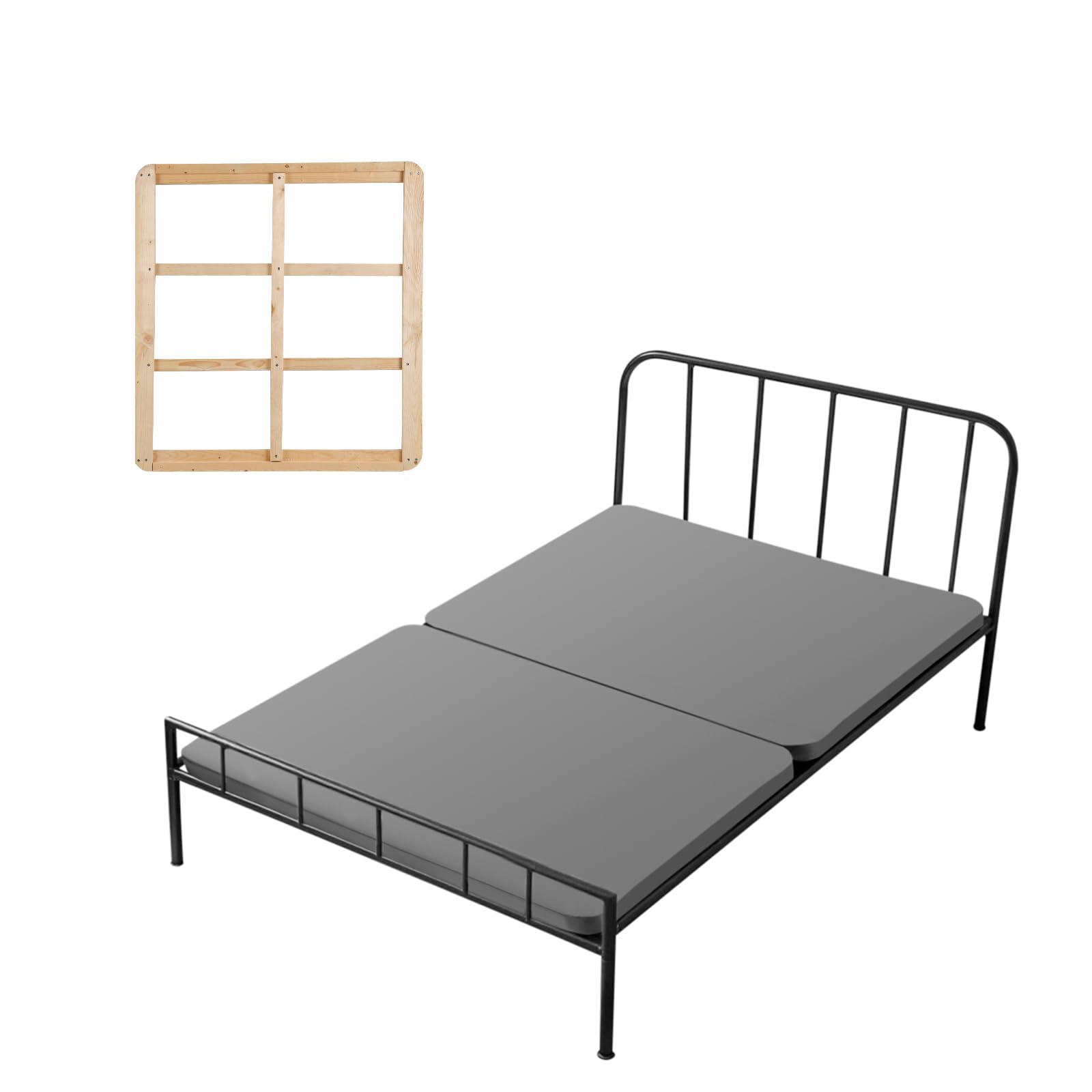 VEVOR 1.5 in Bunkie Board, Twin Size Wooden Bed Board Support, Bed Slats with 200D Oxford Cloth, Easy Assembly Support Under Mat