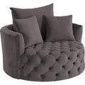 Acme Zunyas Accent Chair with Swivel in Gray Velvet