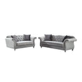 Coaster Frostine 2-Piece Sofa Set, Silver