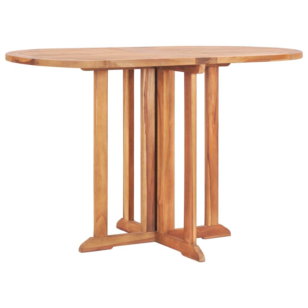 vidaXL Teak Wood Folding Butterfly Patio Dining Table - Thumbnail 2